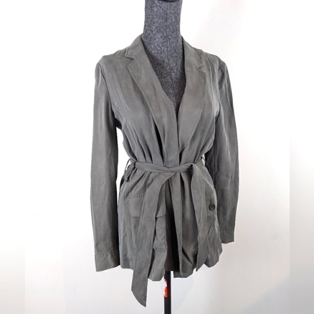 Banana Republic soft olive surplus light belted blazer  jacket